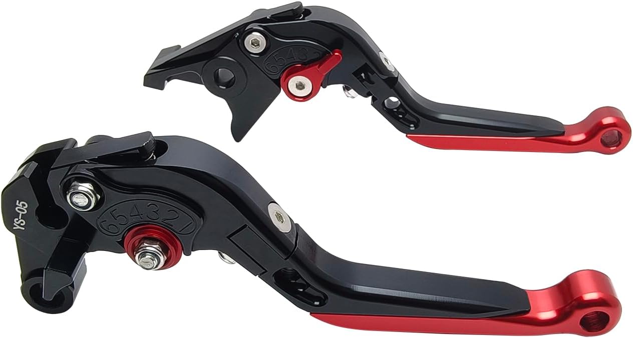 Brake Clutch Lever Set Replacement for Honda CBR650R CBR650F CB650F CB650R 2014-2023 / NC700 NC750 S/X 2016-2020 Adjustable Folding Extendable Aluminum Motorcycle Handlebar Levers(Red)