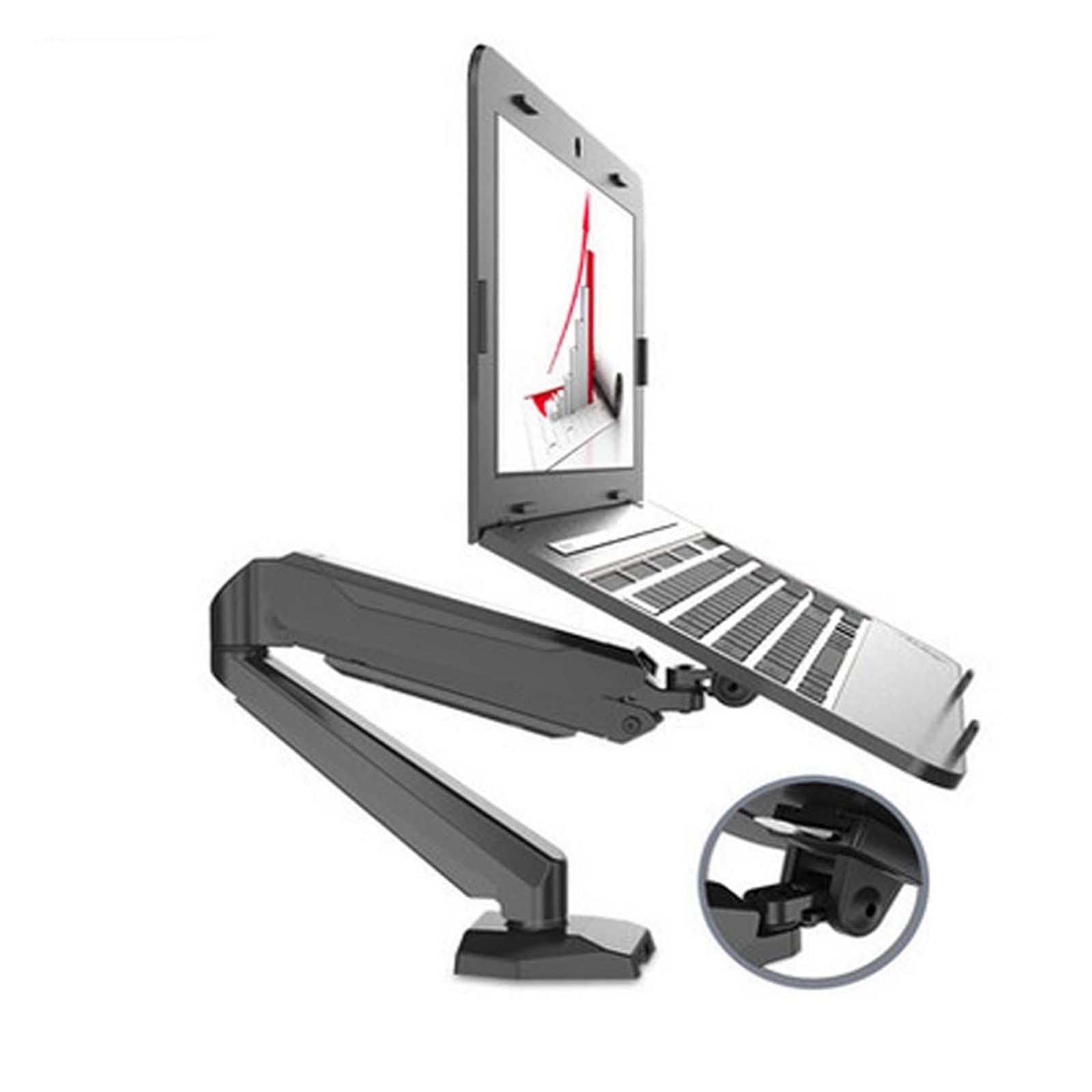 Uchwyt do montażu ekranu do laptopa o przekątnej 17 cali z uchwytem audio i portem USB Lapdesk Tablet PC Holder (BLGM212UD)