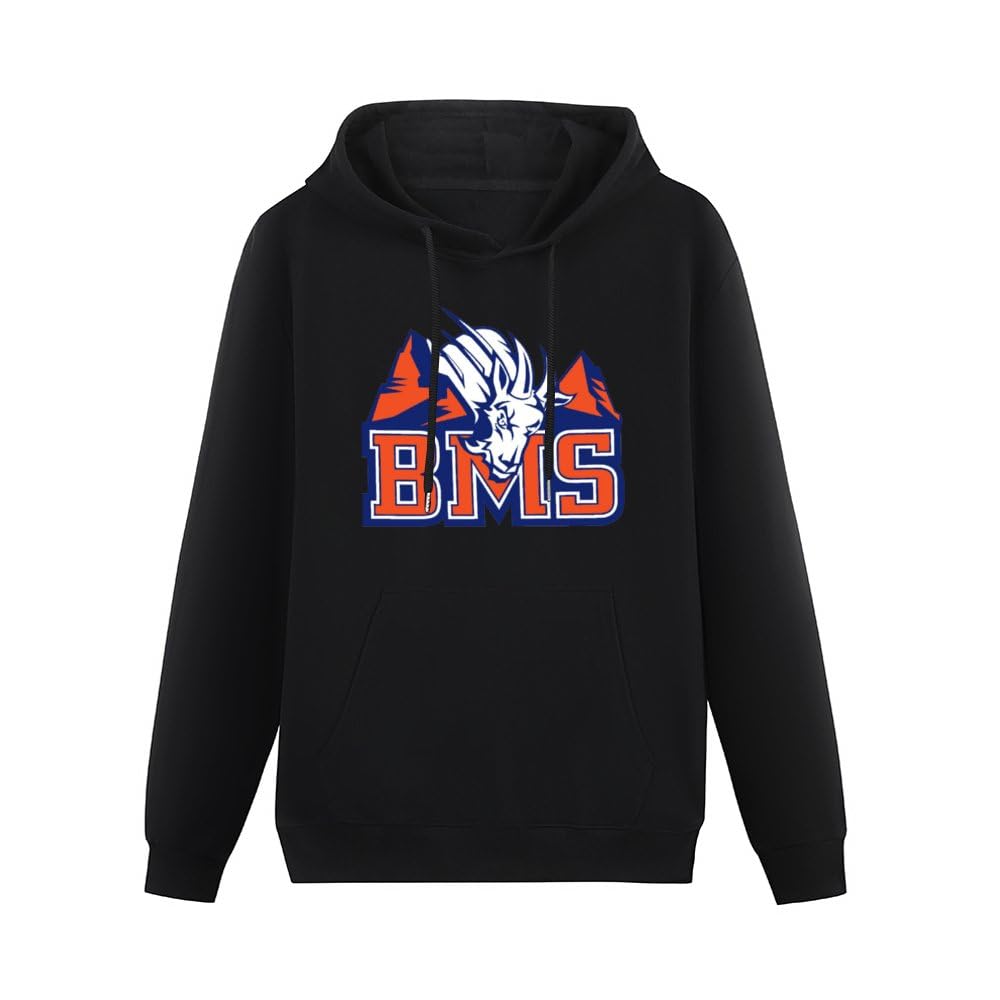 BERRAHI Diy Blue Mountain State Hoodies Long Sleeve Pullover Loose Hoody Sweatershirt Black S
