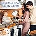 6-Pack Stove Knob Covers for Child Safety, Gas Stove Knob Locks MCOTOP Child Proof Oven Knob Locks for Babies and Pets, Upgrade Heat-Resistant Material (Clear) Not Applicable for Door Handles