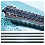 4 PZ Strisce per Lamelle di Tergicristalli da 65 cm per Auto,Gomma Spazzole tergicristallo per Rimuovere Acqua e Detriti,Set di Lamelle di Tergicristallo per Auto Camion SUV (4Pezzi)