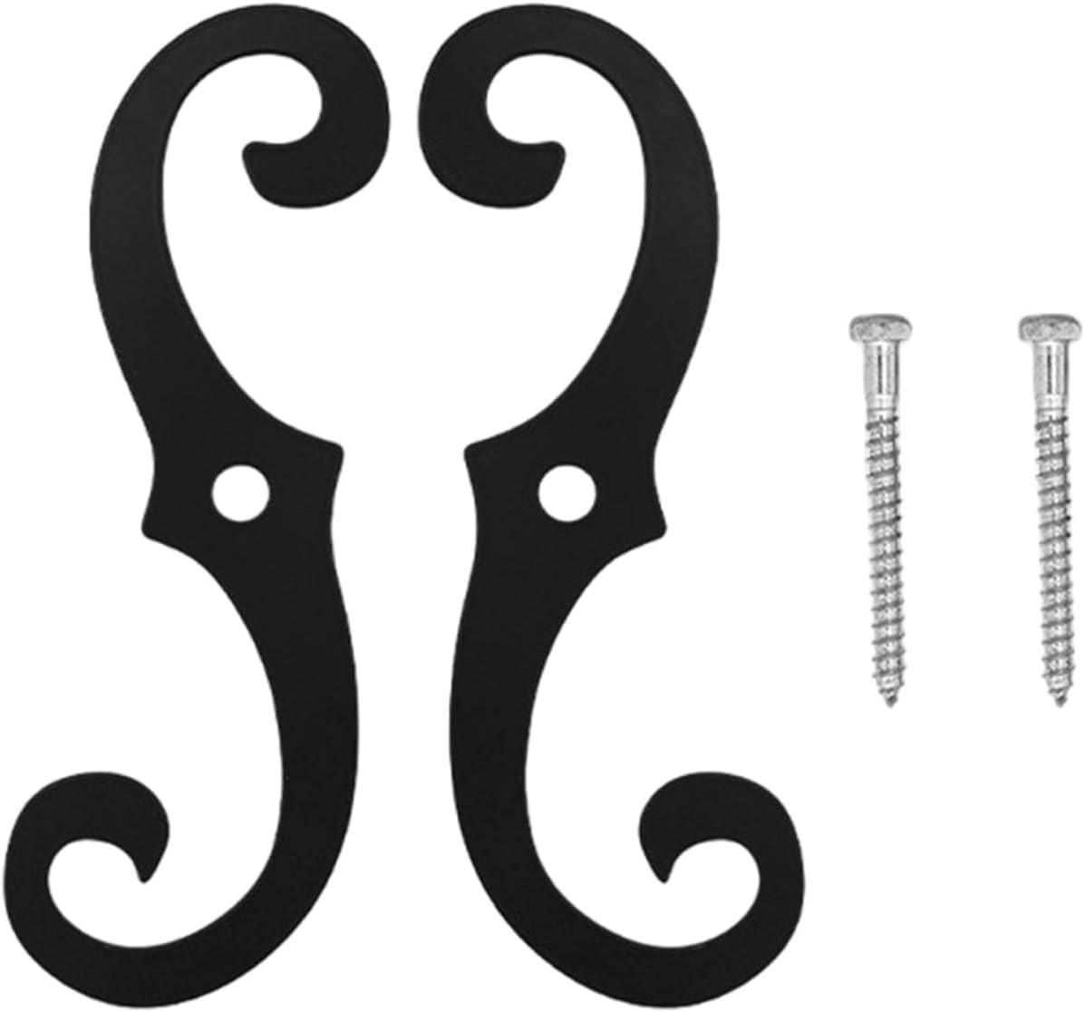 2 Pieces Coated Shutter Mounting Hardware Weatherproof Designs for Secure Outdoor Home Improvement Shutter Hook Home Security