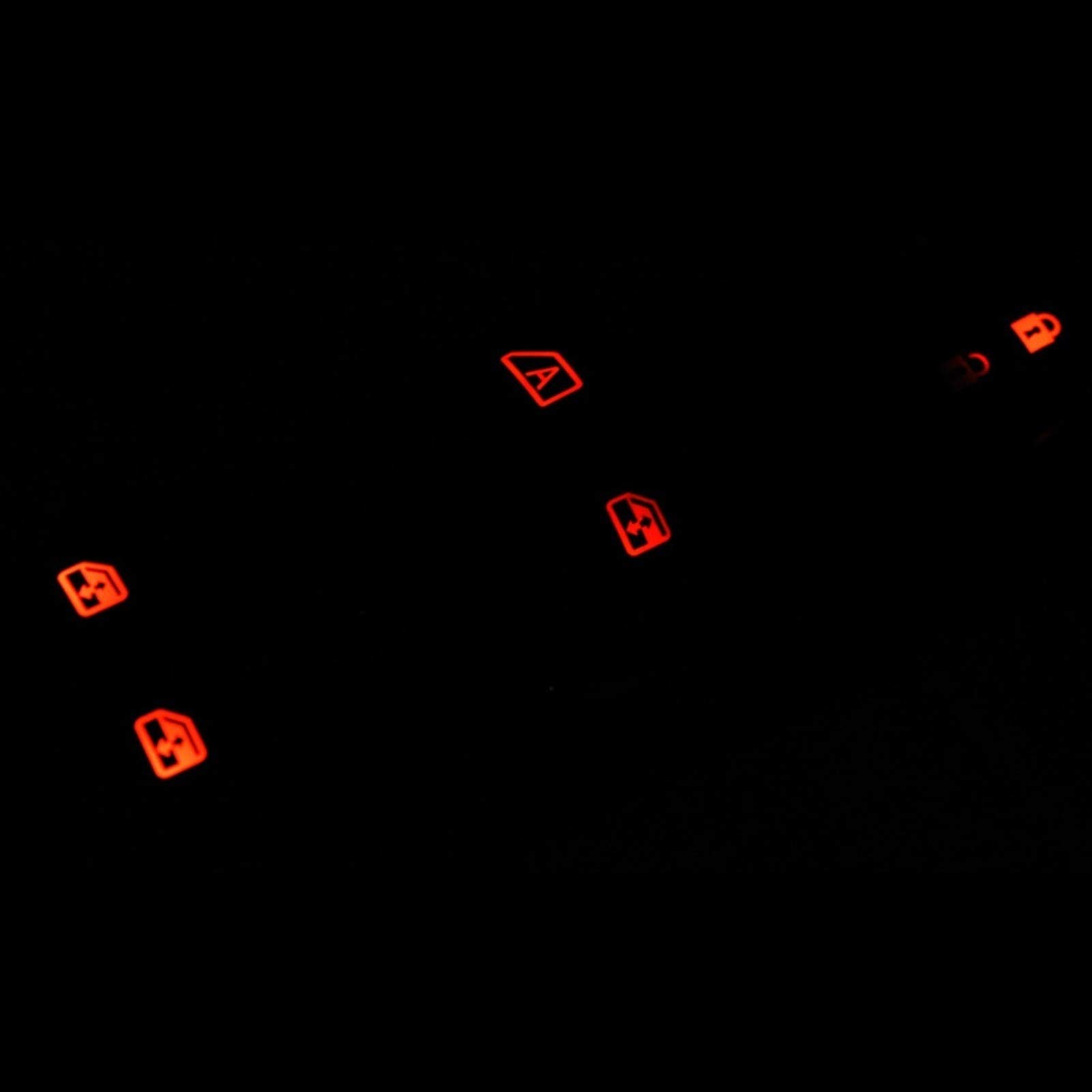 Interruptor de Control de Ventana Set El interruptor de la ventana de encendido automático de la luz roja de 4 unids,el interruptor de la ventana de la ventana principal/de un solo/delantera de la der