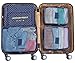 Packing Cubes,Mossio 7 Set Travel Organizers Backpack Waterproof Storage Bags for Trip Blue Circle