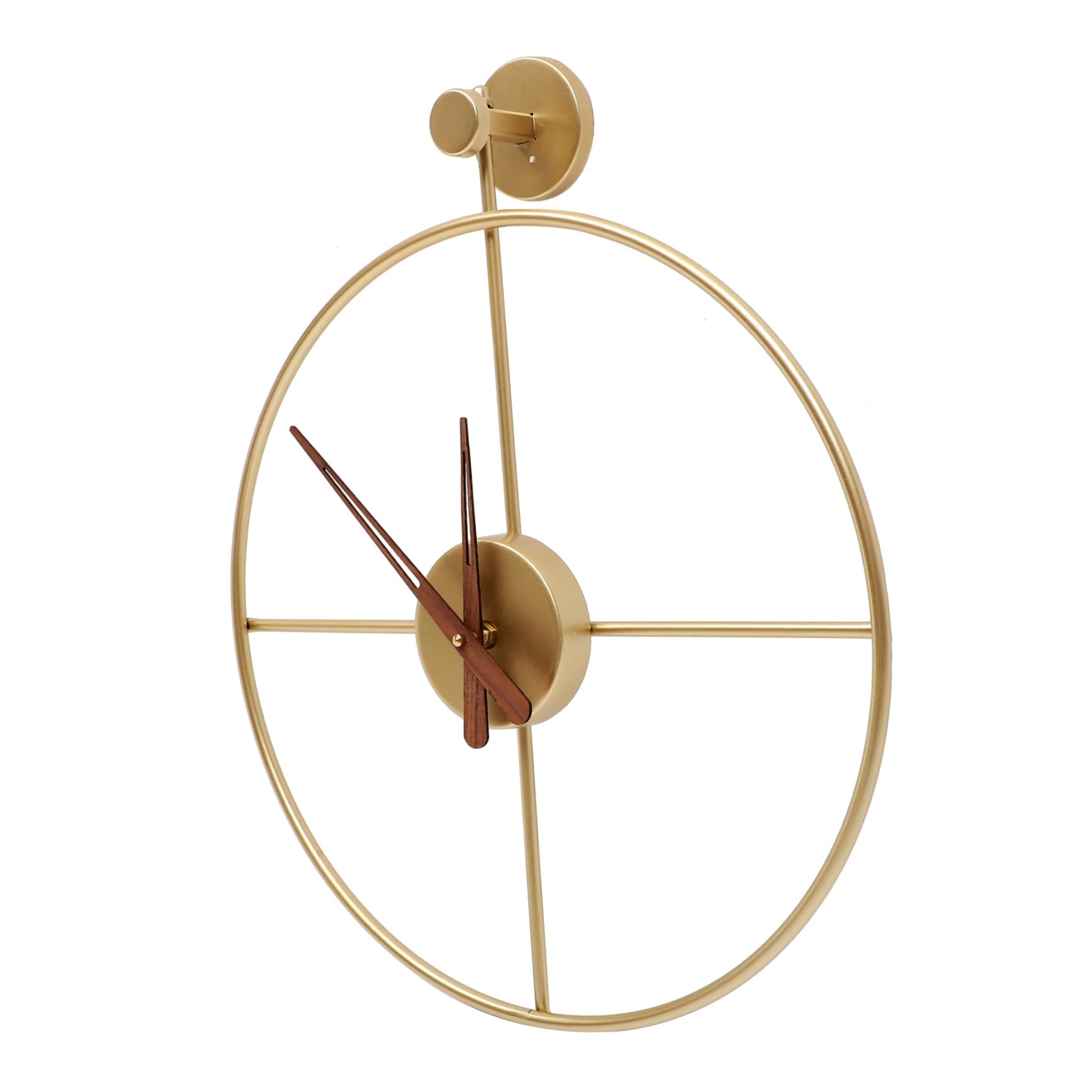 Dekorative Metallwanduhr mit Klarem Zifferblatt, Leiser Bewegung, Gold