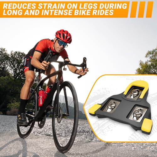 2 Pcs SPD SL Cleats – Road Bike Cleats for Cycling Shoes – Compatible with Shimano and Peloton Pedals, Spin Classes and Training, Wear-Resistant, Easy Installation for High Performance Riding