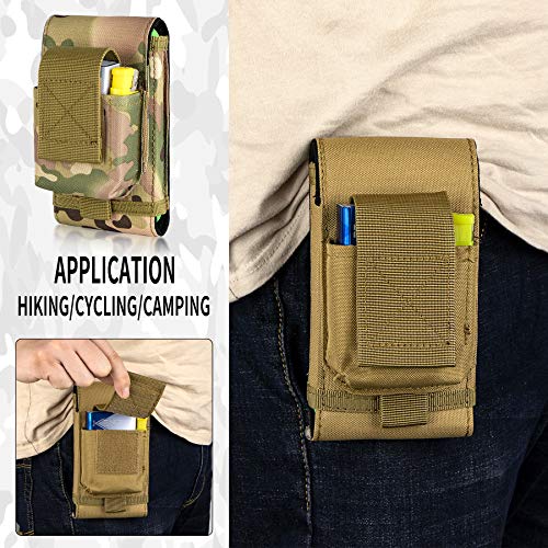 Ironseals Tactical Molle Phone Holster, Compact Waist Belt Bag Pouch For Cigarette Case And Cell Phone For Iphone 13 Pro Max/12 Pro Max/11 Pro Max/Xs Max, Samsung S22/S21/S20/S10/S10E/S9+/S9/S8+ #TOP6