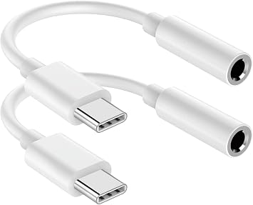 USB C - محول مقبس سماعة رأس 3.5 مم لهاتف ZENVAN iPhone 16 Pro Max/15 Pro/15، USB C - كابل دونجل الصوت Aux متوافق مع iPad Pro/Galaxy S24 S23 Ultra/Pixel 9 - أبيض