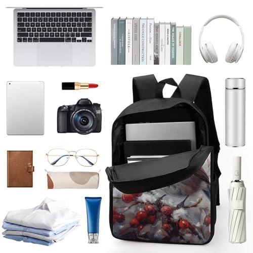 Sac à dos durable oiseau sur branche, finition soignée pour ordinateur portable