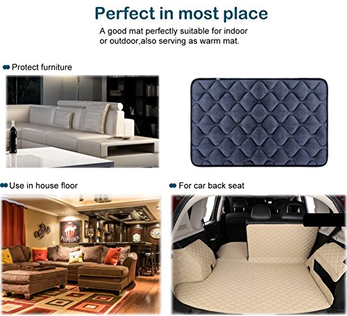 Image of Hero Dog Fleece Dog Bed Large Crate Pad Mat Soft Washable 48 Inch Kennel Pads Pet Beds Non Slip Cat Dog Mattress Cage Pads