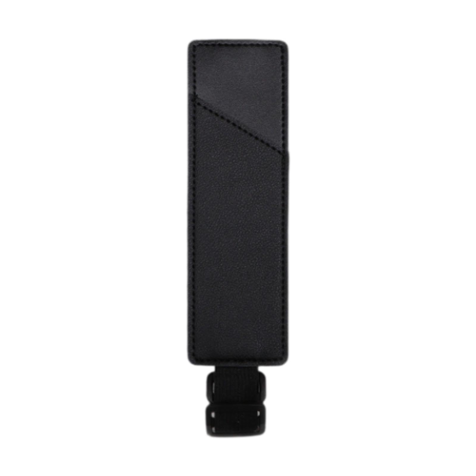 Porte-stylo élastique noir en cuir PU réglable pour cahier