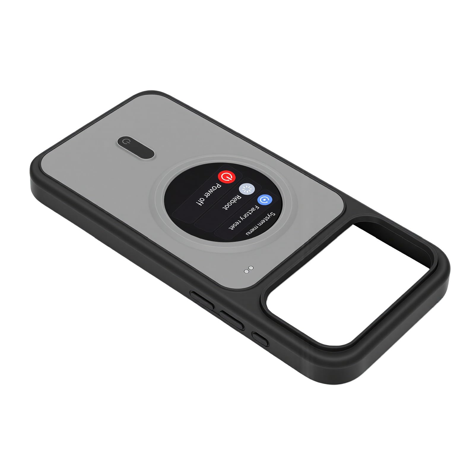 Funda para Teléfono con Pantalla Inteligente de 1,85 Pulgadas para iOS 17 Pro MAX, Funda Móvil con Sincronización de Pantalla HD, Notificaciones en Tiempo Real, Carga Inversa, Reloj