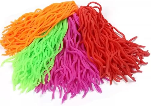 120pcs Soft Worm Body Squirmy Wormy Fly Tying Material San Juan Worm Earthworm Lure Baits Body for Trout Flies 2 Colors, Each Color 60pcs
