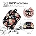 AIRSPO Silicone Cover Compatible AirPods Pro 1st Generation Case Floral Print Protective Case Skin for Apple Airpod Pro Charging Case 2019 LED Visible Shock-Absorbing Soft Slim Silicone Case
