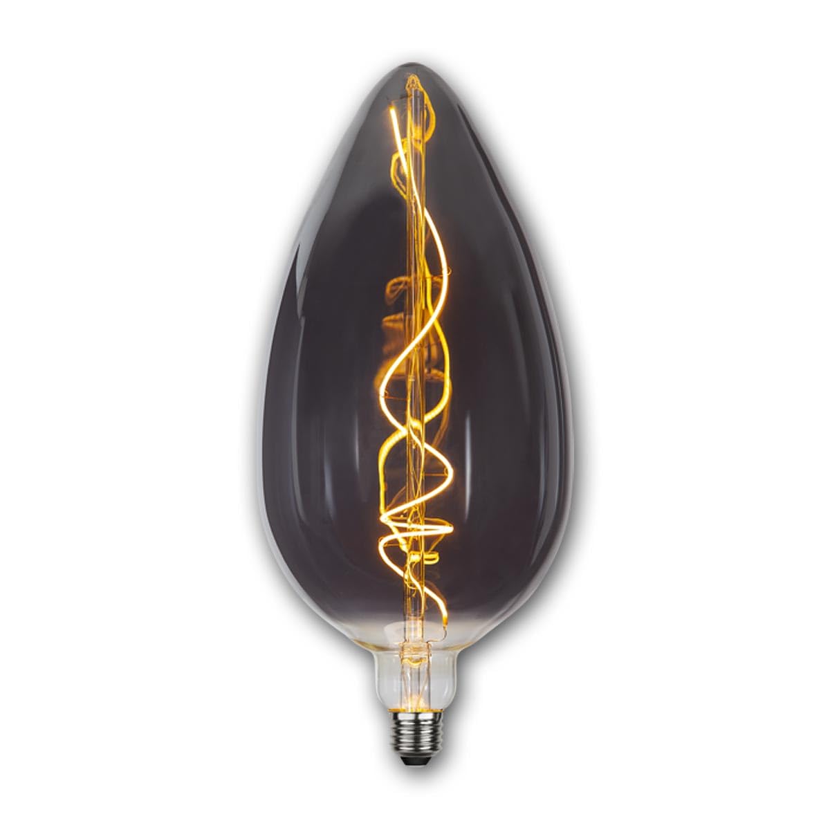 Star Trading 355-08-1 Decoration LED "Industrial Vintage", E27 Kerzenform, smoked, 2200 K, 90 Ra, 50 LM, 15x33 cm, 230 V/ 2,5W, dimmbar, Vierfarb-Karton