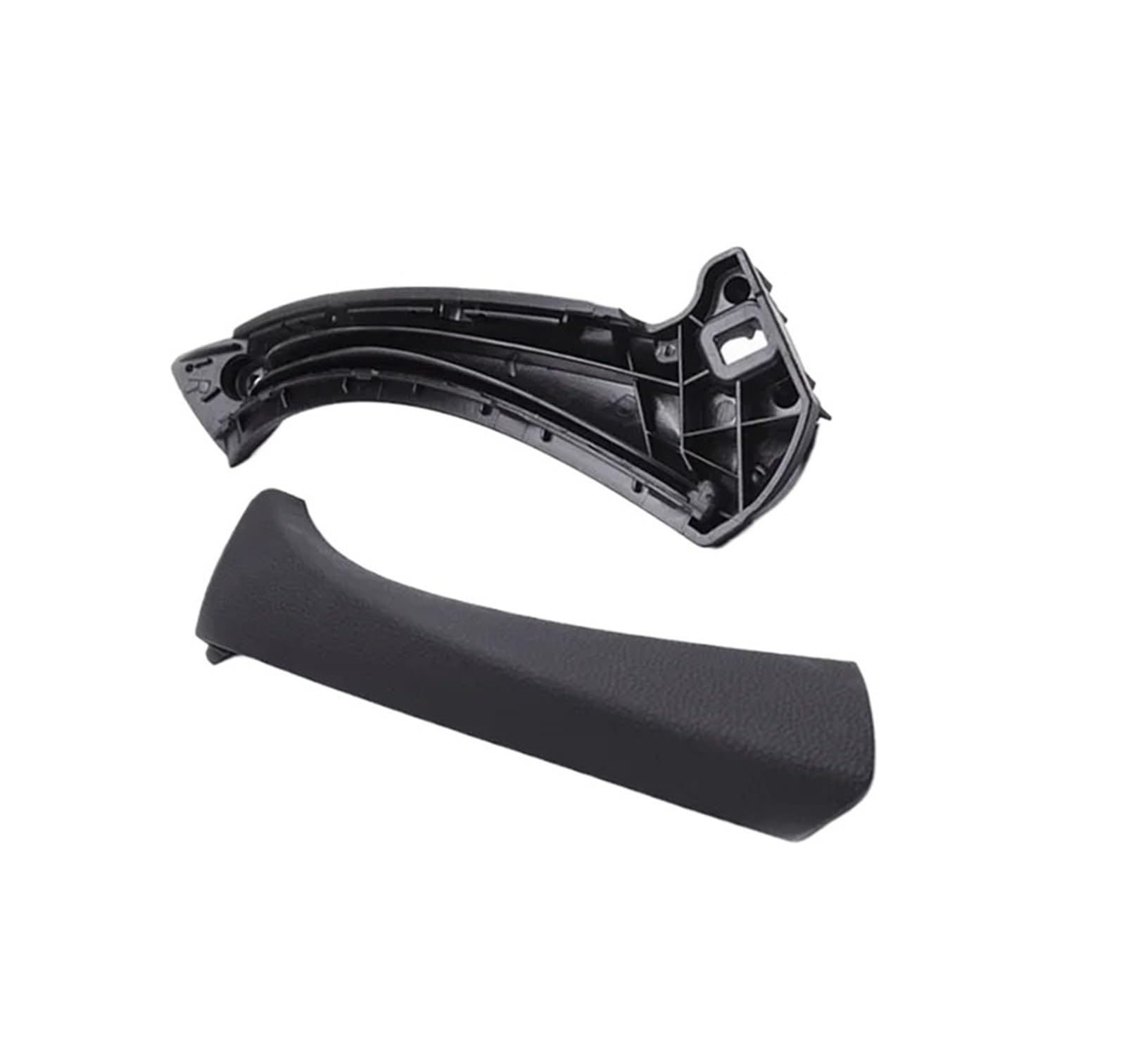 Ouokchm Car Interior Door Handle for BMW 3 for Series E90 E91 E92 E93 316 318 320 323 325 335 Decorative Cover Car Interior Handle Door Panel(Black Left kit)