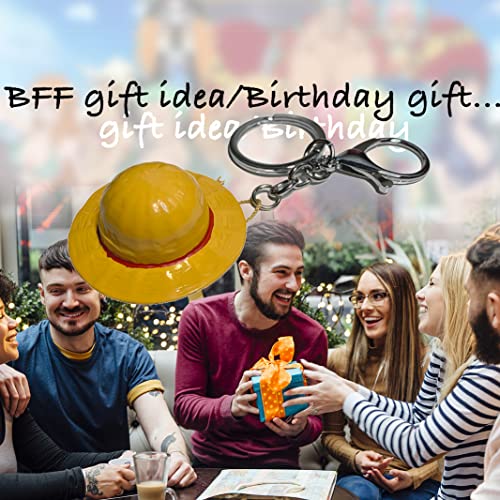 One Piece Anime Luffy Hat Keychain Alloy One Piece Keychains For Backpack Car Key Chain Anime Merchandise Fans Christmas Gift #TOP6