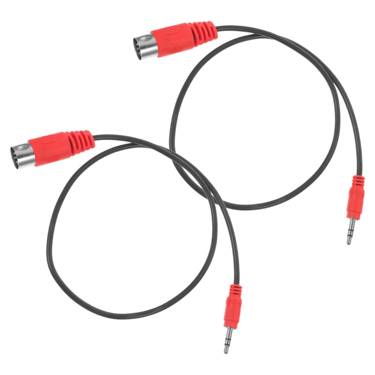 ibasenice 8piezas Adaptador De Audio Pines Midi Cable Estéreo Para Guitarra y Teclado Conexión Clara y Estable Para De Sonido y Producción Musical