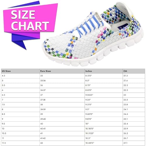 Image of Zee Alexis Women's Danielle Sneakers | Breathable Lightweight Flexible Casual Comfortable Slip-On No-Tie Elastic Laces Woven Shoes