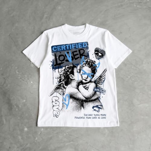 Image of DopeSkill Graphic Tee Streetwear Hip Hop Hypebeast Street Style Crew Neck Unisex T-Shirt Sneaker Colour Matching Shirts Angel