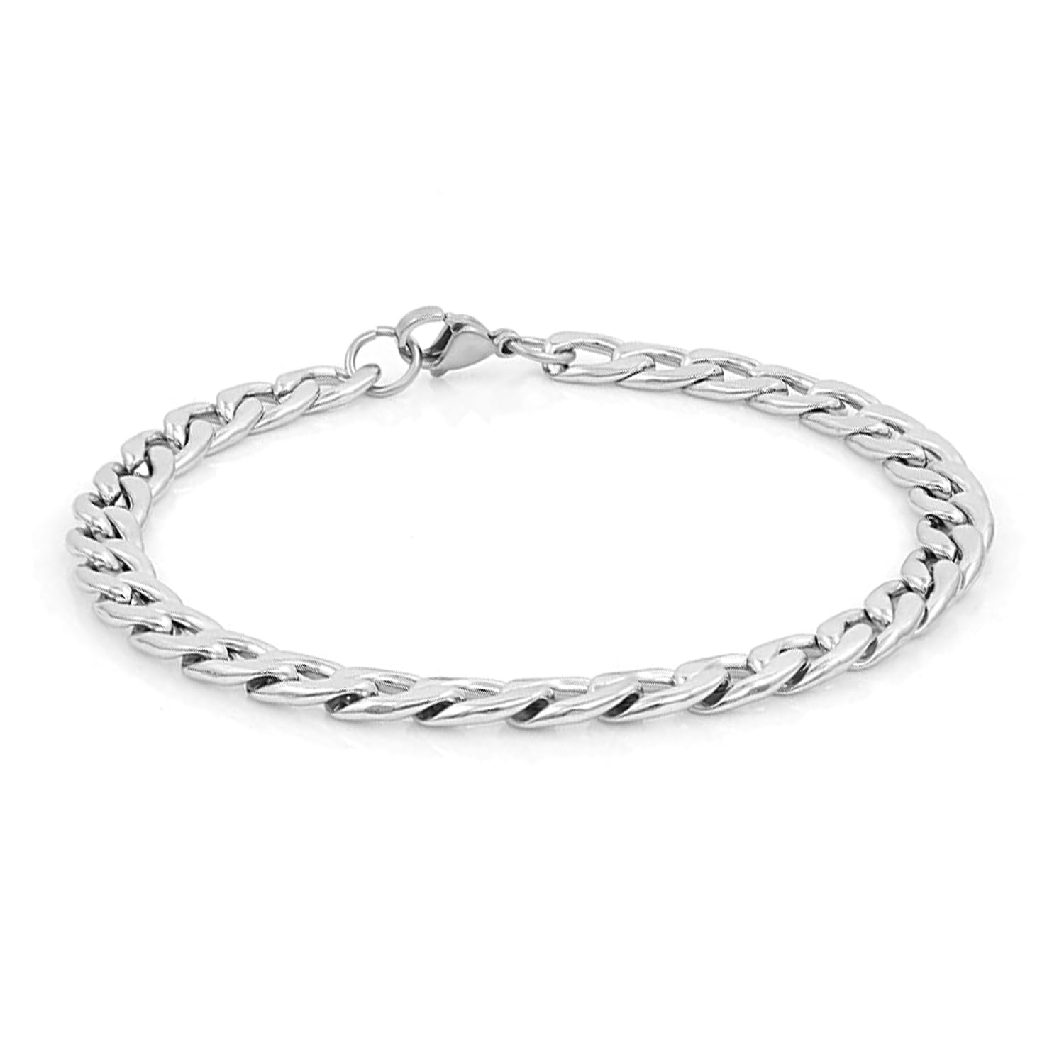 Men's Stainless Steel Bracelet and Chain - Birthday Gift for Husband