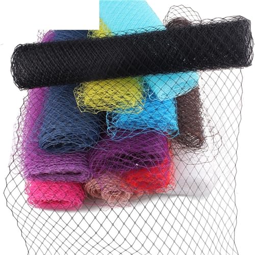 Jasnoniebieska tiulowa rolka 25 cm na ślub Ve Millinery, akcesoria do włosów, siatka, tkanina siatkowa, idealna do klatki dla ptaków i rękodzieła (szerokość 1 metr)