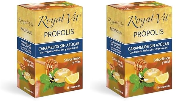 Dielisa ROYAL VIT Caramelos Própolis sabor Limón y Miel (Paquete de 2)
