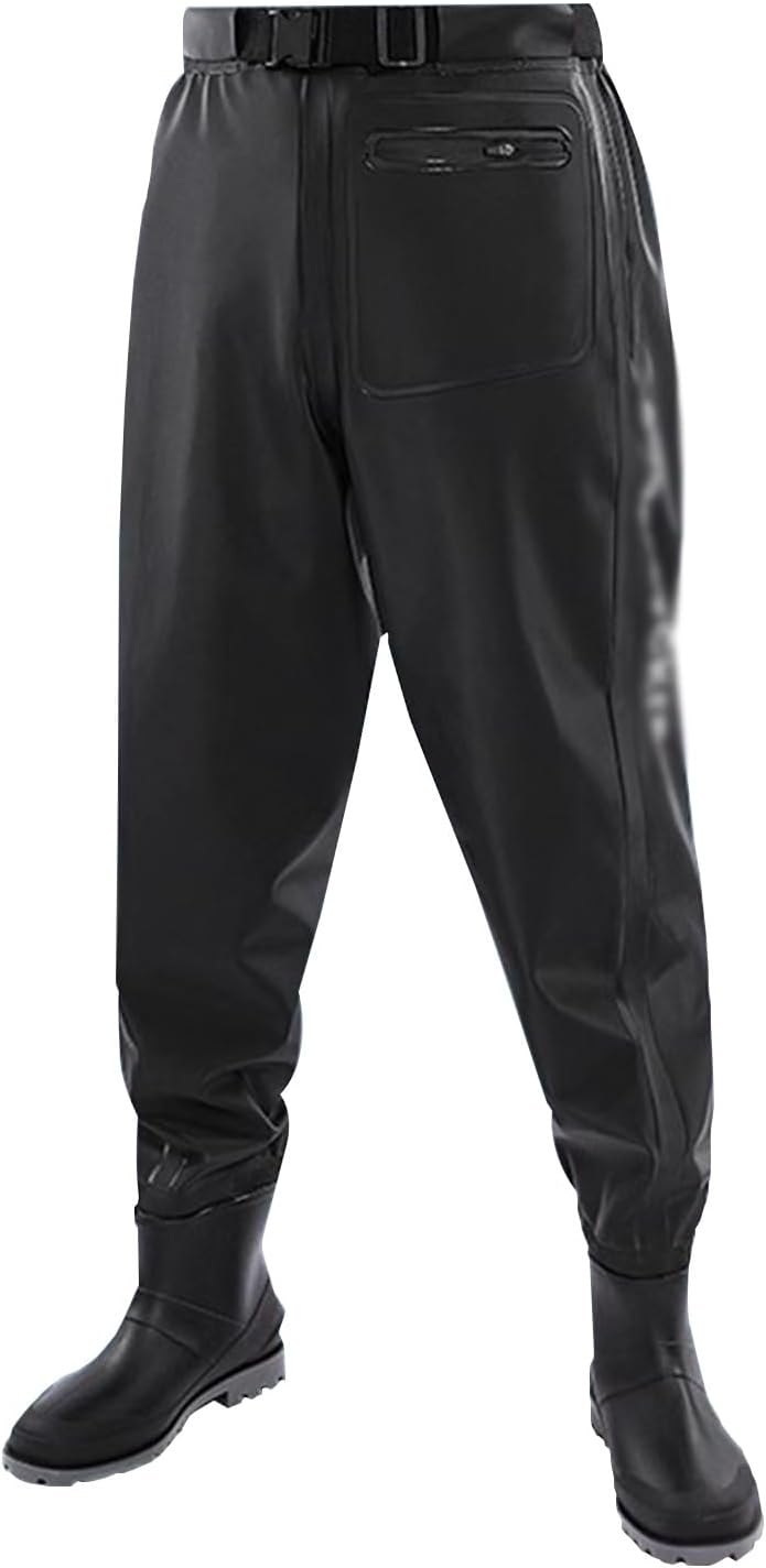 PVC Hip Waders for Men Waterproof,Suitable for Fishing,Exploration,Water Work,Car Washing