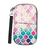 Family Passport Holder, Fintie RFID Blocking Zipper Case Document Organizer, Moroccan Love