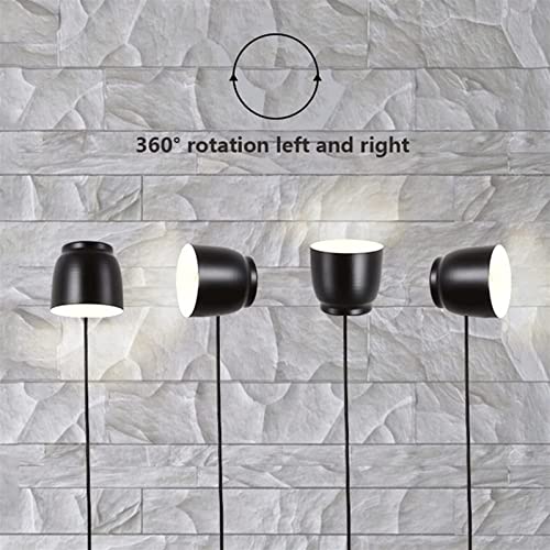 Lámpara giratoria moderna de pared en acabado negro mate para iluminación interior selecta 4