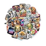50 PCS Mountain Bike Stickers Pack – Trail Riding Quotes, Retro Cycling...
