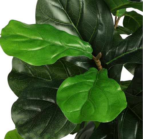 Image of VRB Dec 1 Pcs (4.5 FT) Artificial Plants with Pot Plants Leaves Tree Tropical Bougainvillea Faux Areca Plants Indoor Real Touch Monstera,Banana Plant for Home /Decor (Artificial Fig Tree with Pot)