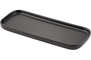 Chic Black Ceramic Tray Organizer for a Tidy Home