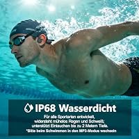 Kopfhörer Schwimmen – Knochenschall Kopfhörer Bluetooth 5.4, IPX8 Wasserdichte Sportkopfhörer mit MP3-Modus, Unterwasser Open Ear kopfhörer mit 32 GB Speicher, Leicht & Sicher für Laufen (Grau) – Ansicht 2