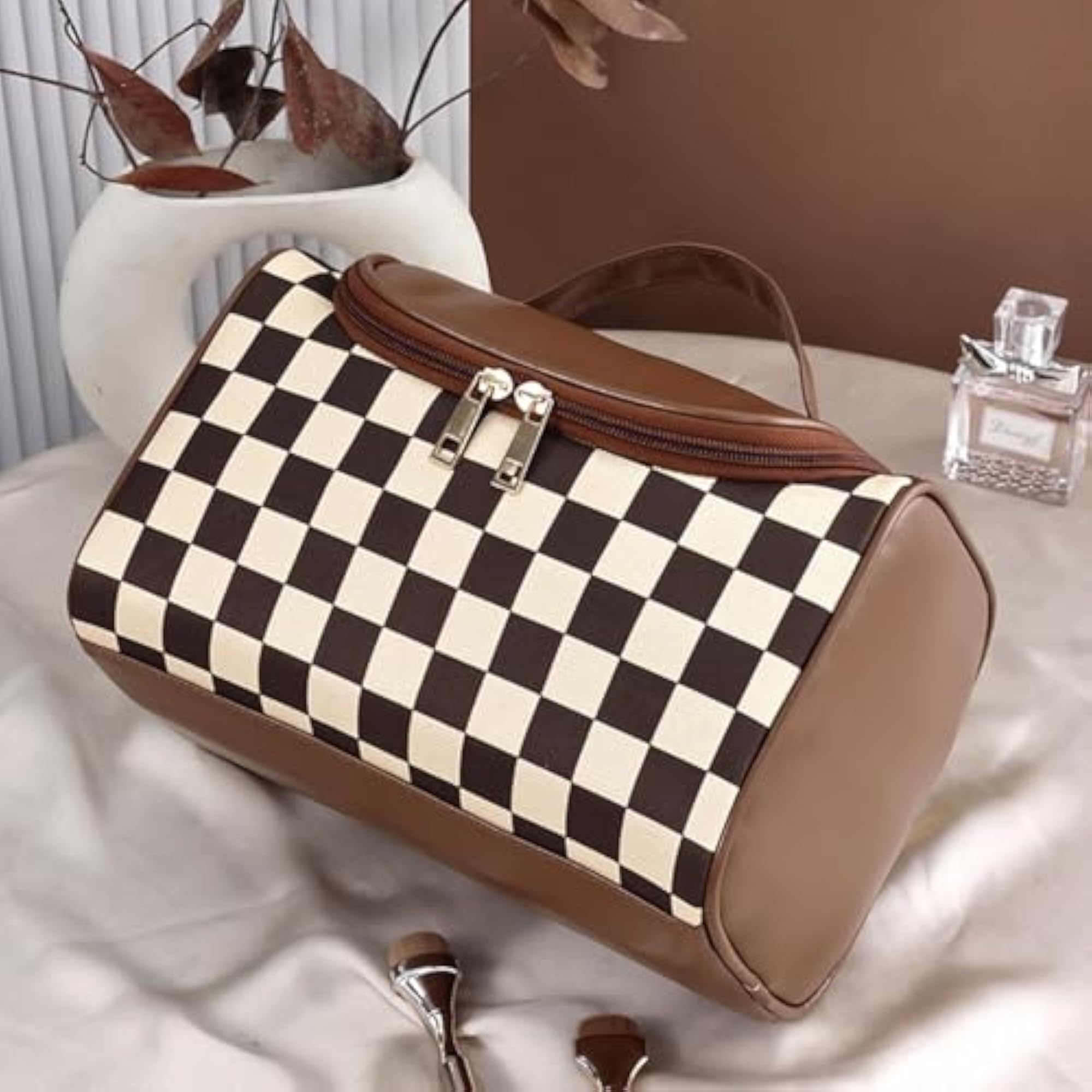 Portable Makeup Train Case, Travel Toiletry Bag