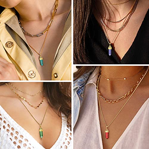 Bestyle BTP27006K-5 Synthetic Emerald Gemstone Pendant Good Luck 18K Gold Plated Irish Celtic Knot Necklaces May Birthstone Jewelry Crystals Birthstone Jewelry Gifts thumb #2