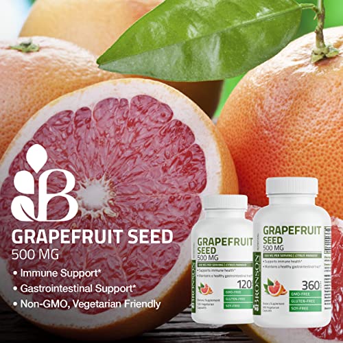 Bronson Grapefruit Seed Extract 500 Mg Per Serving Citrus Paradisi Supports Immune Health & Helps Maintain A Healthy Gastrointestinal Tract - Non-Gmo, 360 Vegetarian Capsules #TOP2