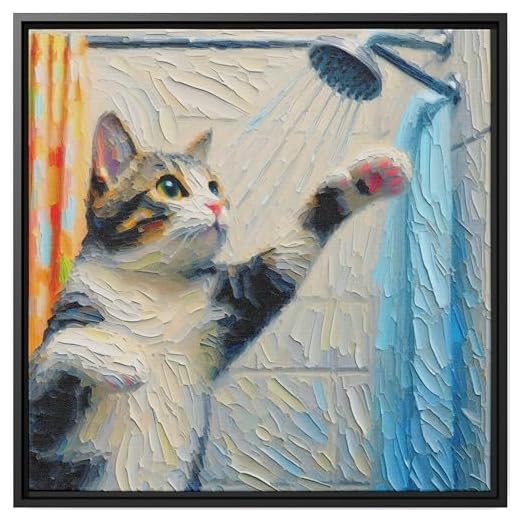 Turkish Van Cat Canvas Bathroom Art