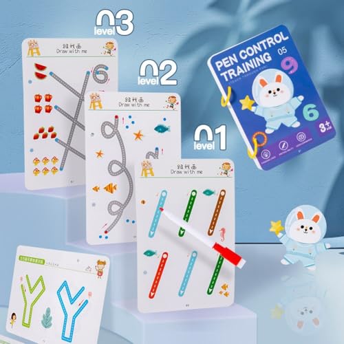 Cuaderno de práctica para niños con control de lápiz y páginas reutilizables para escritura 3