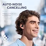 soundcore by Anker Space A40 Écouteurs sans fil à annulation active de bruit auto-ajustables, Réduction du bruit jusqu'à 98 %, Autonomie de 50 heures, Son haute résolution, Ajustement confortable, Personnalisation via l'application, Chargement sans fil
