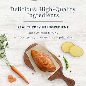 Blue Buffalo Delectables Pure Moist Canine Meals Topper, Turkey Dinner 3oz (Pack of 24)