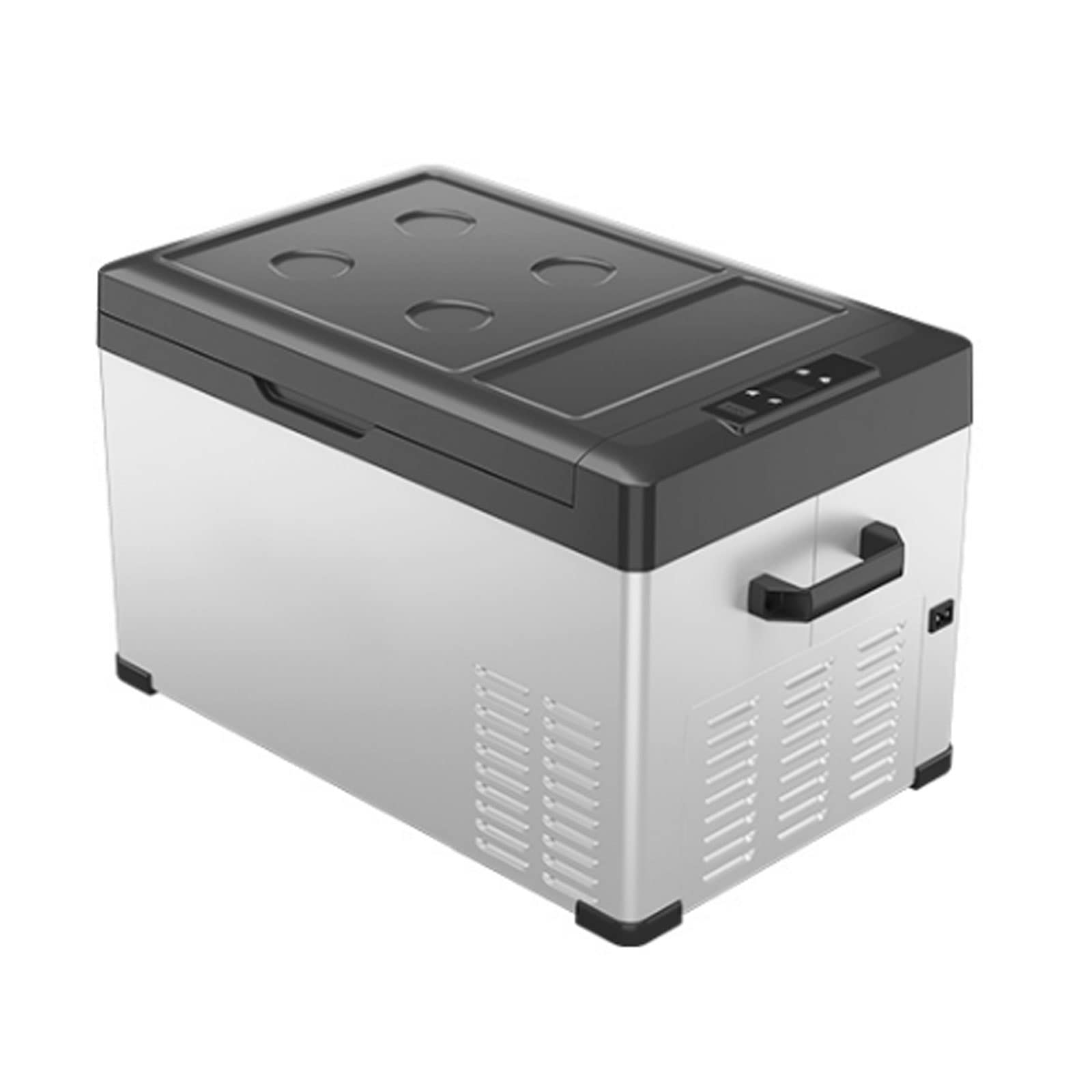 Nevera Portátil Eléctrica Refrigerador de Coche 12V 24V 110/220V Mini Frigorífico Nevera Portátil con 2 Asas Laterales para Coche, Autocaravana, Hogar, Camping, Viajes, Automóvil,-20ºC a 20ºC,40L