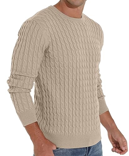 Askdeer Men's Pullover Sweater Crewneck Classic Soft Knitted Sweaters with Ribbing Edge4
