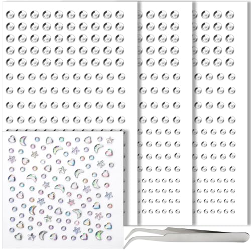 Image of Teenitor 760pcs Face Gems Hair Gems Self-Adhesive Rhinestone Gem for Women