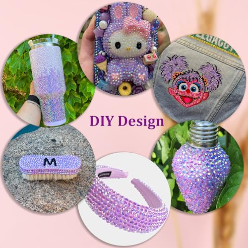 16000pcs 2-6mm Lavender Purple AB Resin Round Rhinestones for Crafts