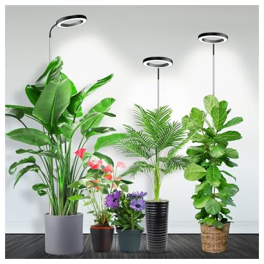 LED-Pflanzenlichtstreifen, CUPAN Vollspektrum-Wachstumslichter für Zimmerpflanzen mit Auto ON & Off Timer, 10 dimmbare Stufen, 144 LEDs Pflanzenwachstumslampen 3er Pack 15 Garpsen Pflanzenlampe, Vollspektrum-Wachstumslampe mit Schwanenhals, 3 Farbmodi und 5 Dimmstufen, 6/12/16-Stunden-Timer, 65'' höhenverstellbare Grow Lampe für große Pflanzen (3er-Pack)