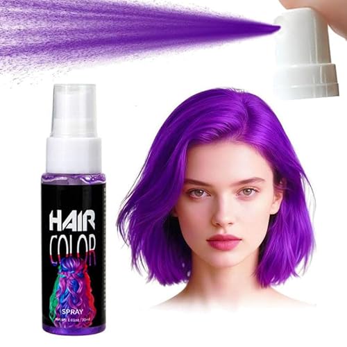 Purple Hair Spray Colour for Kids, Temporary Hair Colour Spray Wash Out, One-Time Use Hair Wax, Non-Sticky for Christmas, Cosplay, Party & Fancy Dress Costumes (Purple)
