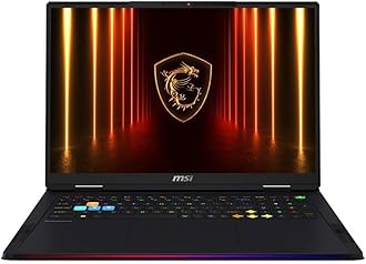 Raider 18 HX AI 18" QHD+ IPS 240Hz Display Gaming Laptop; Intel Core Ultra 9 285HX 2.1GHz; GeForce RTX 5090 GPU 24GB GDDR7; 64GB DDR5-6400 RAM; 2TB NVMe M.2 SSD