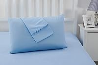 Vista 8 de Juego de 2 fundas de almohada de viaje de 12 x 16 pulgadas, 500 hilos, algodón egipcio, con cierre de cremallera, 100% algodón egipcio