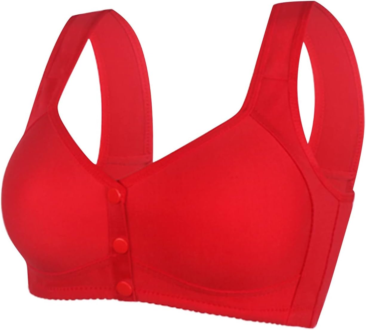 Bras for Older Women Push up Breathable Front Closure Daisy Bras Full Support No Underwire Plus Size Everyday Bra